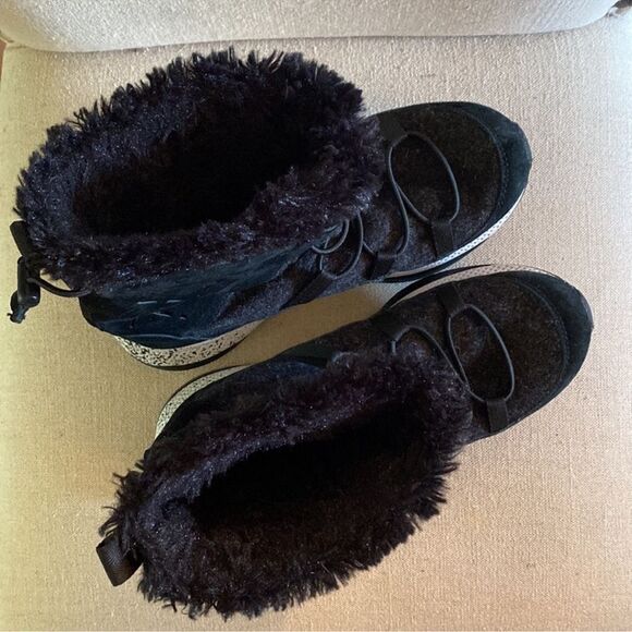 Sperry Women’s Seas Submariner Boots Wool Leather Black White Size 8 - Picture 3 of 11